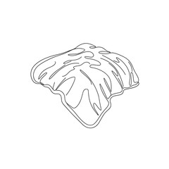 Detailed black and white sketch of a crumpled fabric or cloth with visible folds and texture