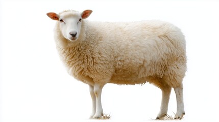 Fototapeta premium Sheep standing on green grass under clear blue sky during daylight