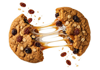 Cookie with flowing caramel