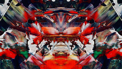 Fototapeta premium Abstract art background . Hand painting artwork on canvas .