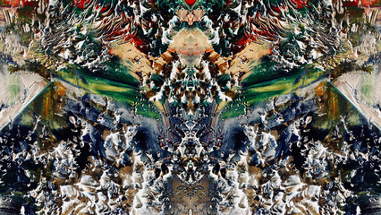 Abstract art background . Hand painting artwork on canvas .