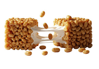 Cereal bar with melted marshmallow illustration