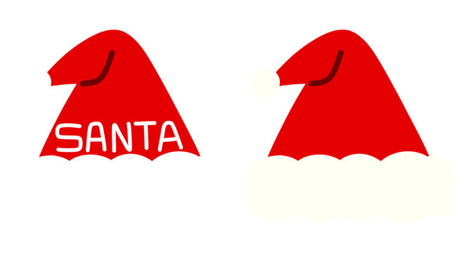 레터링이 들어간 크리스마스 산타 모자