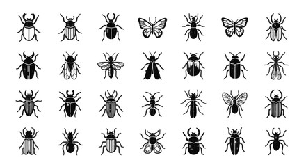 Bugs and Insects Vector Illustration: Diverse Collection of Beetles, Butterflies, Ants and More for Graphic Design and Science Projects