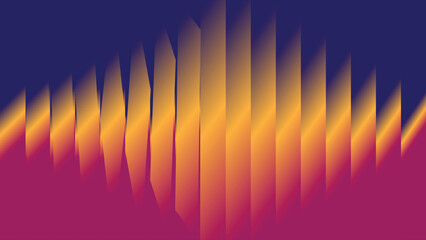 Purple-to-gold vertical gradient with jagged edge motif