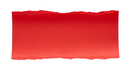 Torn Red Paper, with Rough Edges against a Dark Void, cutout, PNG isolated on white or transparent background