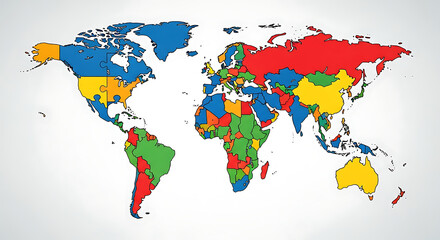 Obraz premium World map art