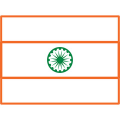 Indian Flag Tricolor With Ashoka Chakra Emblem In Center On Transparent Background National Symbol...