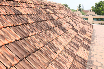 Indian traditional clay roof tiles