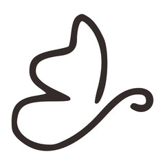 outline handdrawn butterfly