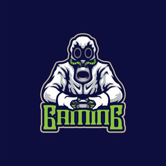 Gaming mascot logo design vector. Toxic gaming illustration for esport team.
