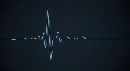Dynamic pulsing heartbeat waveform graphic representing health, science, and medical diagnostics on a dark digital background, capturing vital signs and life.