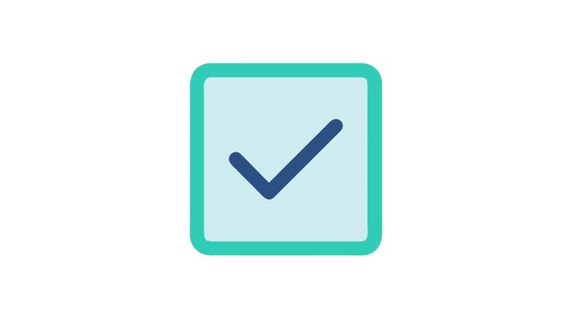 Check mark in square box with rounded corners icon