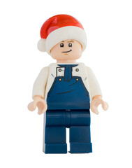 Naklejka premium Dortmund - Deutschland 4. November 2025 - Lego Figur Sanji mit roter Mütze Serie One Piece - Studio Aufnahme