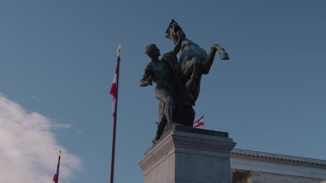 Horse Tamer Statue at Austrian Parliament Vienna, Austria