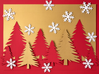 Photography,Minimal Christmas paper art background