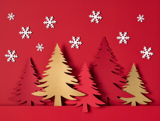 Photography,Minimal Christmas paper art background