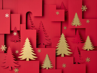 Photography,Minimal Christmas paper art background