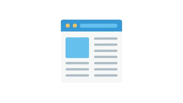 Minimalist illustration of a browser window with content layout