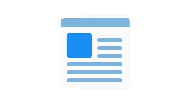 Simple flat illustration of a web page layout