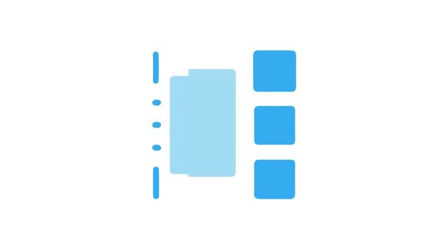 Minimalist layout design with vertical sidebar and content blocks