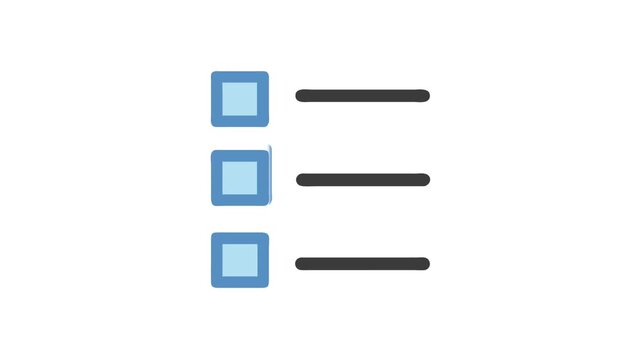 Simple Checklist Icon with Light Blue and Grey Colors