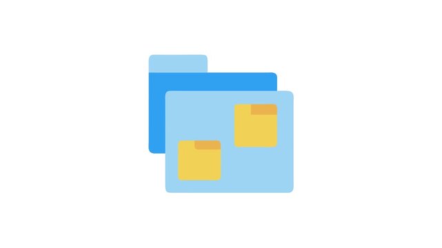 Flat design style file folder illustration for commercial use