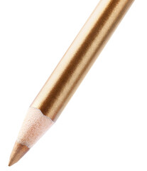 Golden eye pencil isolated on white. Cosmetic product