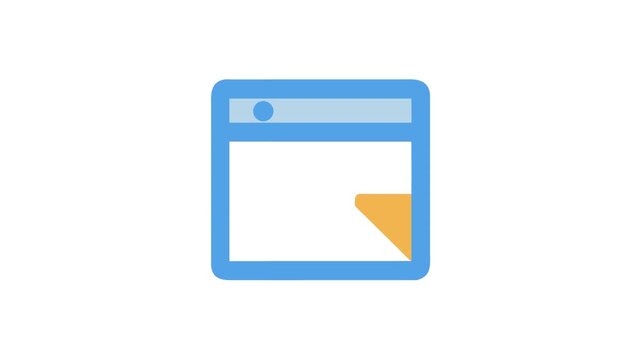 Minimalist browser window icon against a solid White Background