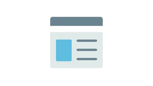 Website layout icon depicting content sections on White Background