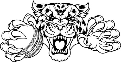 Jaguar Leopard Cheetah Panther Cricket Mascot