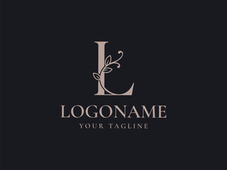 letter L luxury monogram logo design vector