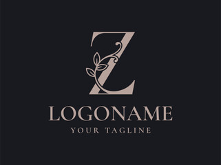 letter Z  luxury monogram logo design vector
