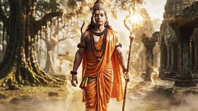 Lord Ramas Journey - A Visual Depiction of Faith and Devotion.