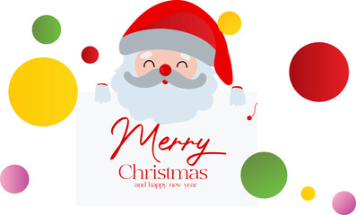 Merry christmas and happy new years - Santa's sleigh on white papper - stock illustration