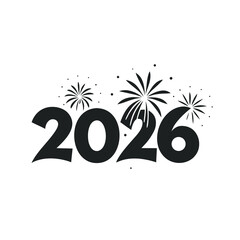 typography 2026 with tiny sparkling 