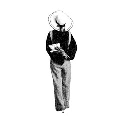 Standing Figure in Hat and Coat 