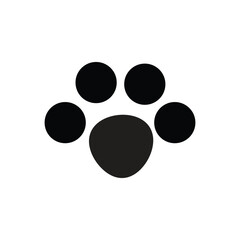 Paw print icon design template isolated illustration