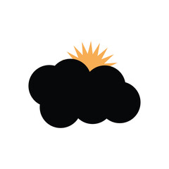 Cloud icon design template isolated illustration