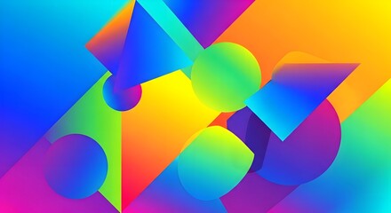Vibrant Abstract Geometric Shapes A Kaleidoscope of Colors