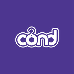 Creative 'Cond' Wordmark Logo with Question Mark/Hanger Icon
