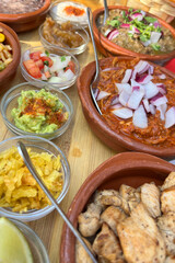 Typical Mexican Varied Food at Restaurant, Mexican Gastronomy, Mexico
