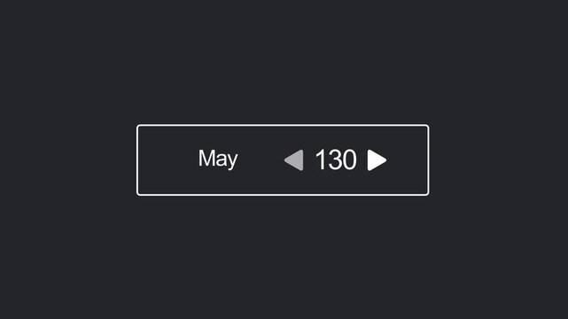 Fast Year Counter Animation. Looping Time-Lapse of All 12 Months and 365 Days.