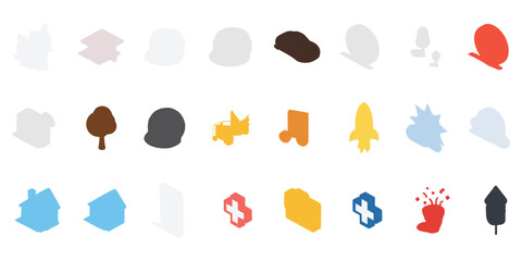 Isometric Icons: A Collection of Diverse Symbols
