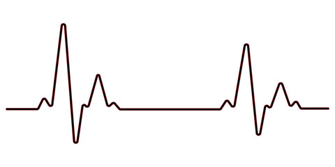 Heartbeat Pulse Line Vector Icon Set – Medical Heart Rhythm, Cardiogram, and Healthcare Graphic Design Illustration