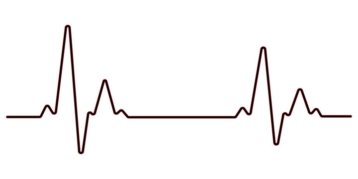 Heartbeat Pulse Line Vector Icon Set – Medical Heart Rhythm, Cardiogram, and Healthcare Graphic Design Illustration