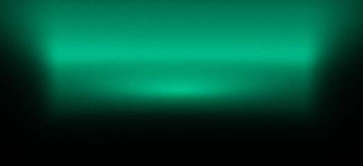 Atmospheric, dark emerald green gradient background with a prominent light source across the top and a rough, grainy texture fading into black.