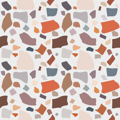 seamless terrazzo style abstract background, retro style, for  cards, posters, covers, banners, or branding. Vector illustration
