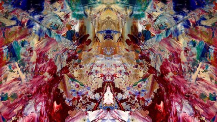 Fototapeta premium Abstract art background . Hand painting artwork on canvas .