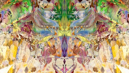 Fototapeta premium Abstract art background . Hand painting artwork on canvas .